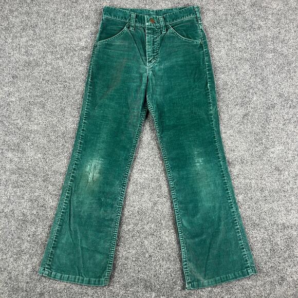 Wrangler Other - Vintage Wrangler Corduroy Pants Mens Size 27x30 Green Student